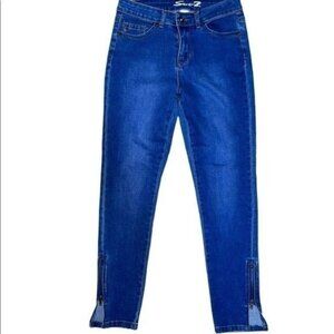 Seven7 Womens Zipper Ankle Denim Jeans Size 7 Blue Cotton-Blend Stretchy